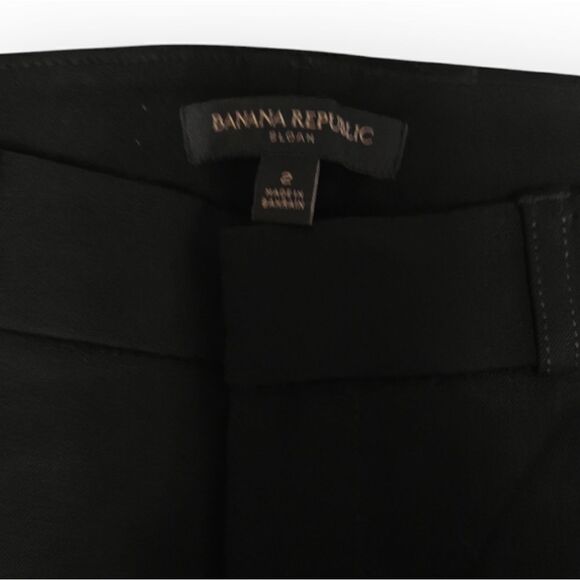 NWT BANANA REPUBLIC SLOAN BLACK SLIM ANKLE FIT STRETCH PANTS SIZE 2 - Picture 5 of 11
